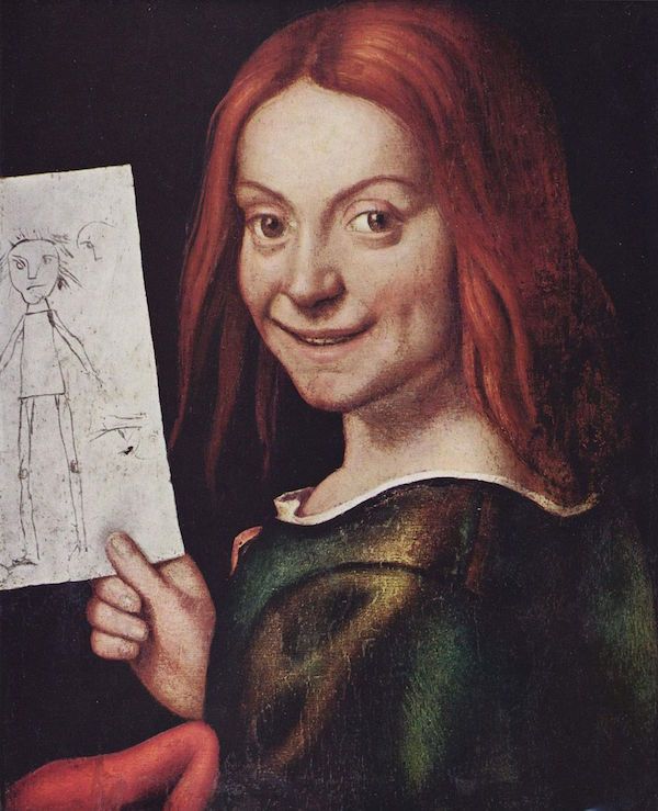 Giovanni Francesco Caroto, Portrait of a Child With a Drawing