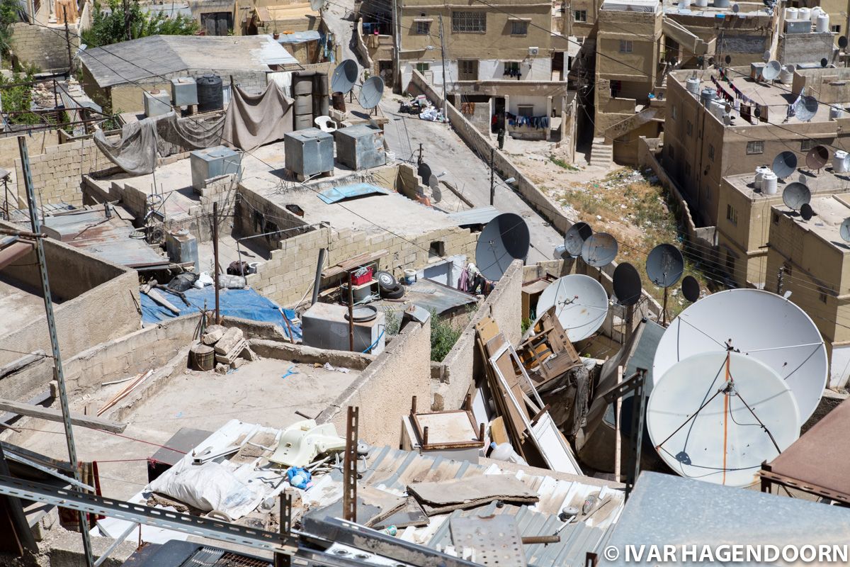 Rooftop with satellite dishes, Amman, Jordan