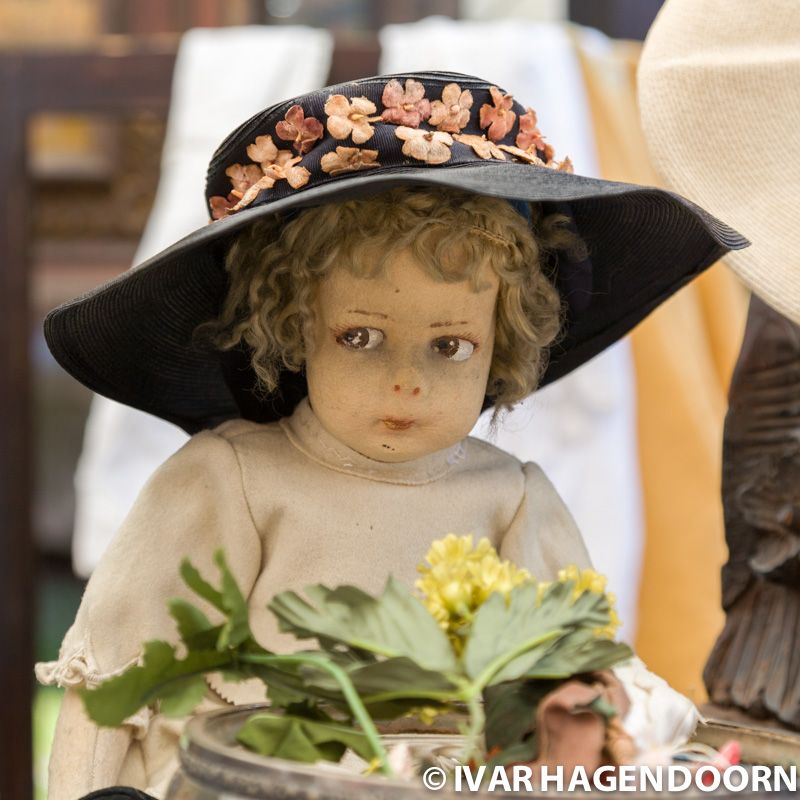 Vintage doll at a flea market, Bologna