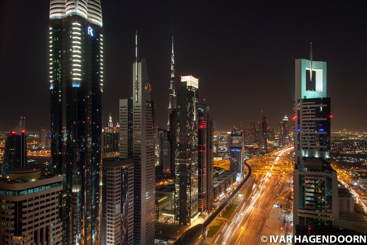 The Skyline of Dubai By Night