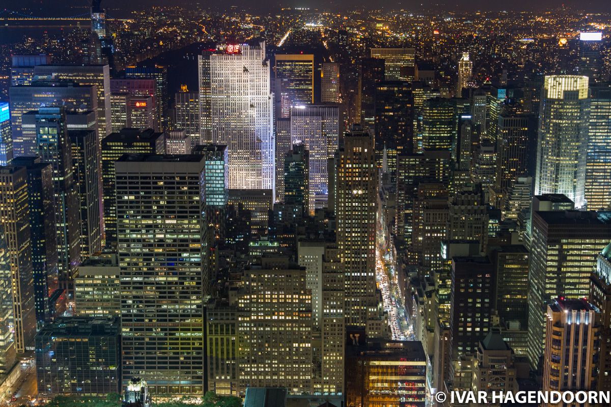 Night view of Manhattan from the Empire State Building