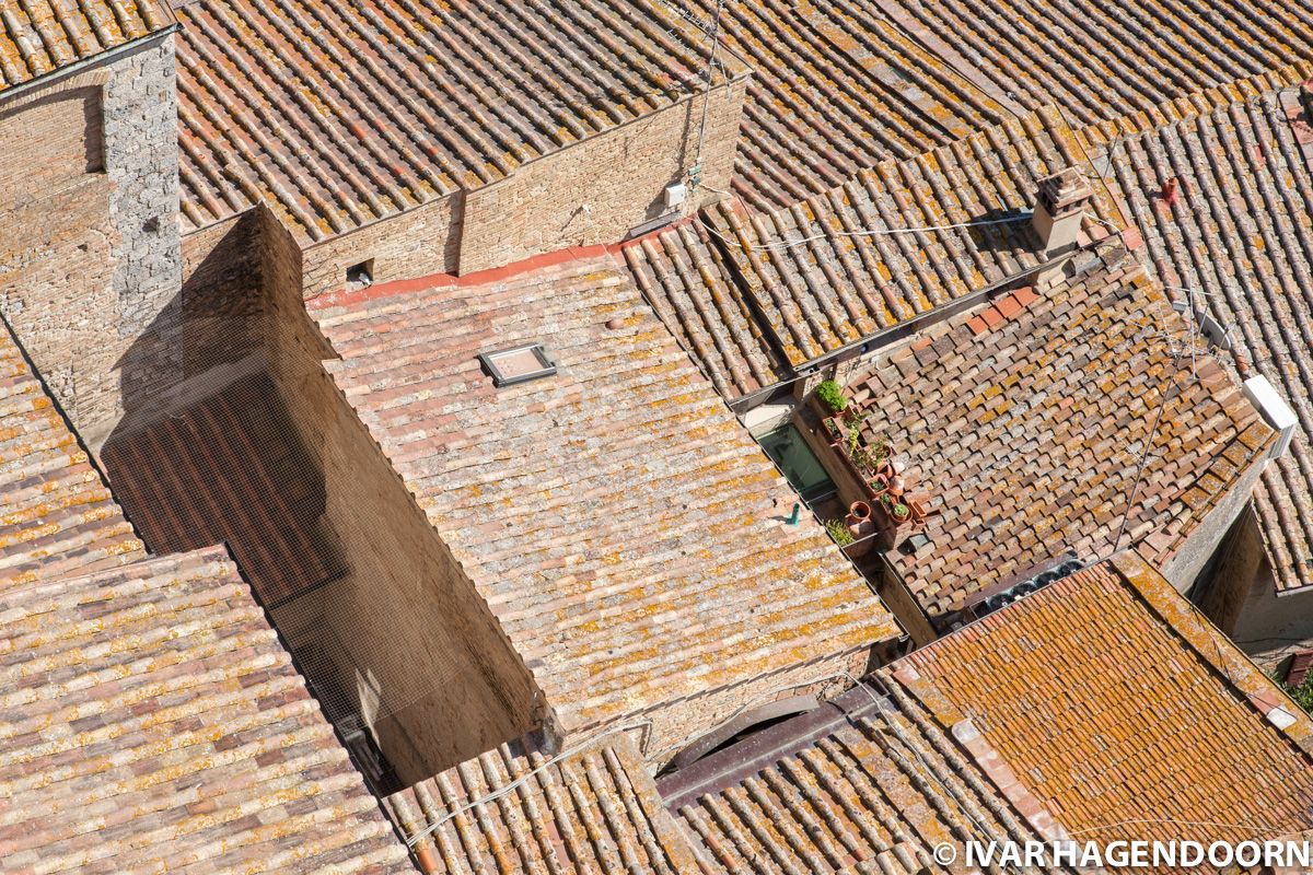 Red rooftops in San Gimignano