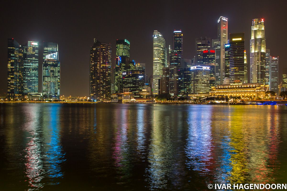 Singapore marina by night